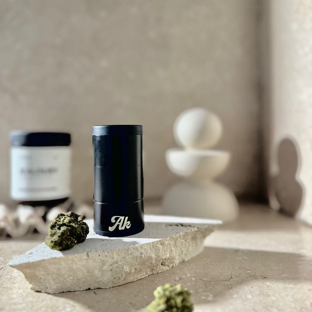 Akcomplice & Co's personal air filters with medicine flower and tub