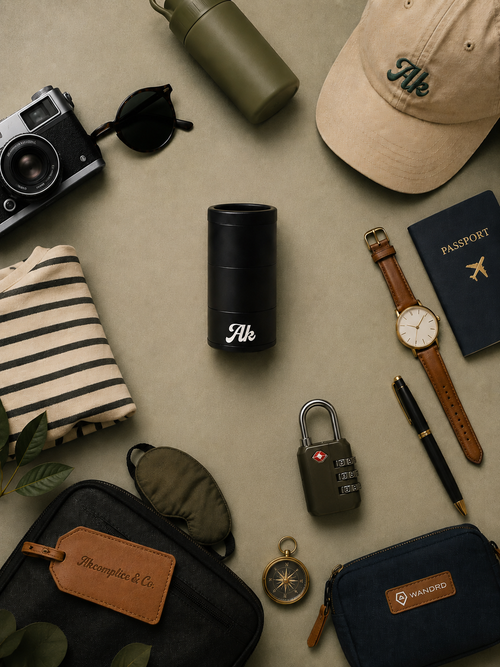Personal Air Filter with genuine replacement cartridges and everyday carry accessories