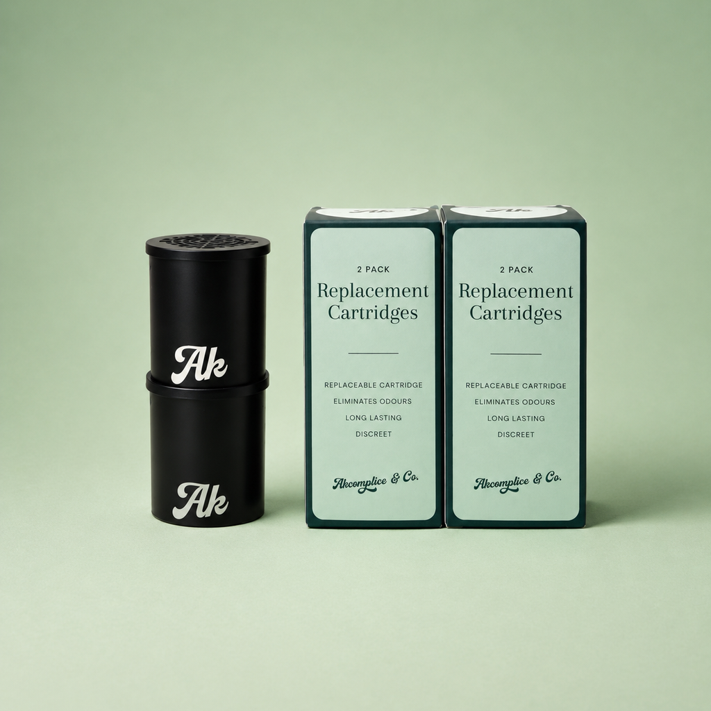 Personal air filter replacement cartridges bundle with sleek design and effective filtration system.